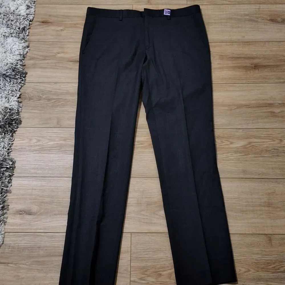 Zara Men's Navy Tailored-trousers